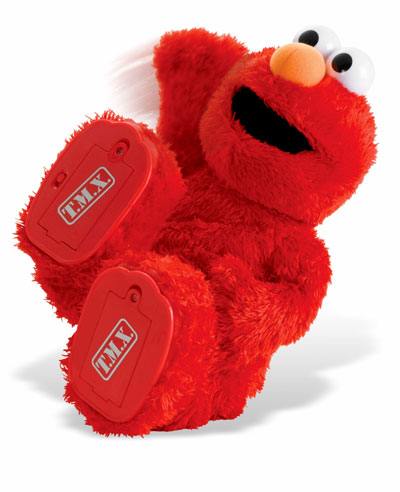 Mattel Inc. on September 19, 2006 unveiled the 10th anniversary edition of its Tickle Me Elmo doll, a new red plush "T.M.X. Elmo" as seen in this handout photo, that slaps its leg and keels over in a fit of laughter when tickled.