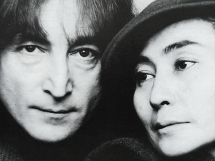 John Lennon and Yoko Ono. Yoko Ono, the widow of Beatle John Lennon, presents the LennonOno Grant For Peace award to Michael Ratner of the Center for Constitutional Rights and Dan Sermand of Doctors Without Bordersat Hofdi House in Reykjavik on October 9, 2006, Lennon's birthday. 