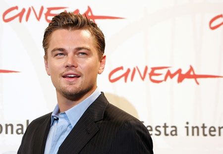 U.S. actor Leonardo DiCaprio poses during the first Rome International Film Festival to present his new movie "The Departed" at the Auditorium in Rome October 15, 2006. 