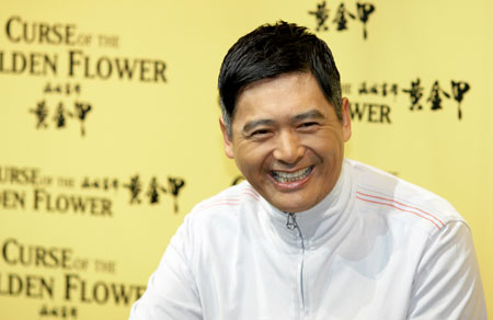 Hong Kong actor Chow Yun-Fat poses during a photo call to promote his latest film 