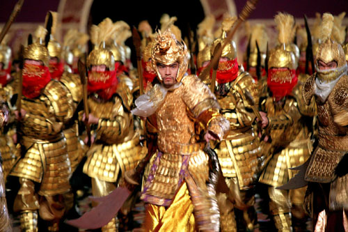 Taiwan singer Jay Chou (C) plays Prince Jie in this undated publicity handout photo from the film 