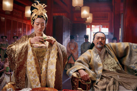 Chinese actress Gong Li (L) plays the Empress with Hong Kong actor Chow Yun-Fatt as the Emperor in this undated publicity handout photo from the film 