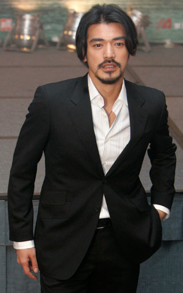 Actor Takeshi Kaneshiro attends the premiere of his movie 