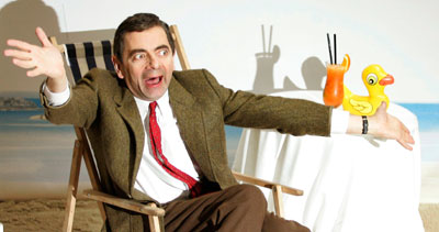 British actor Rowan Atkinson poses for the media to present his new movie 'Mr Bean's Holiday' in Berlin March 22, 2007