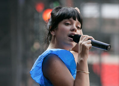 Lily Allen performs at the Concert for Diana at Wembley Stadium in London July 1, 2007. Princess Diana's sons staged a charity concert in her memory on Sunday which they hope will quell her critics and celebrate her humanitarian achievements.