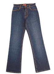 Why are Blue Jeans traditionally sewn with Orange thread?