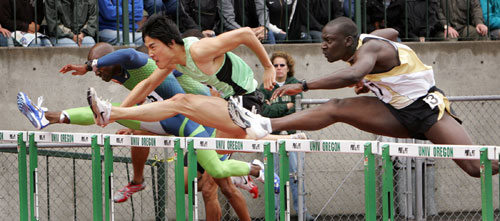 Liu Xiang wins at the Prefontaine Classic in Eugene