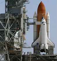 Storms threaten Monday launch of space shuttle