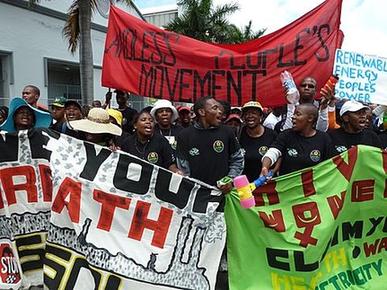 Thousands march for climate action in Durban