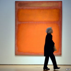美国艺术家罗斯科抽象画以天价拍卖