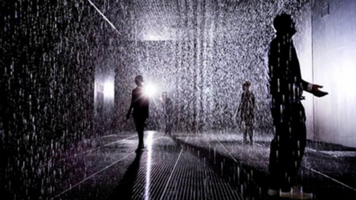 悬在空中的雨珠：科技碰撞艺术