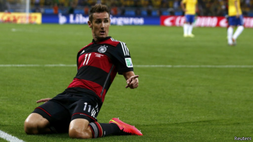世界杯半决赛：德国7比1狂胜巴西