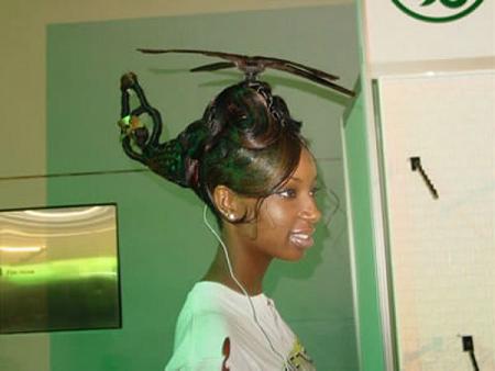 Helicopter hair style