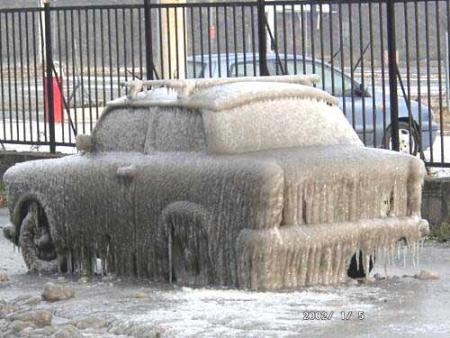 Frozen car