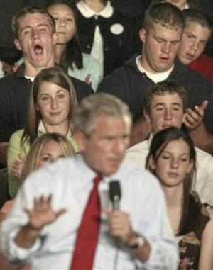 Listeners bored of Bush's speech