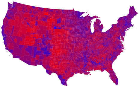 美国大选中的“紫色州”