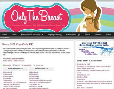 英美女性网上出售母乳引争议