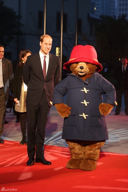 威廉王子现身《帕丁顿熊》中国首映礼
