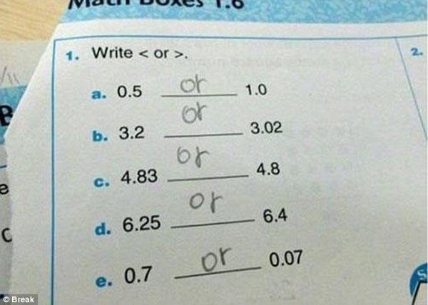 熊孩子在考卷上的机智回答