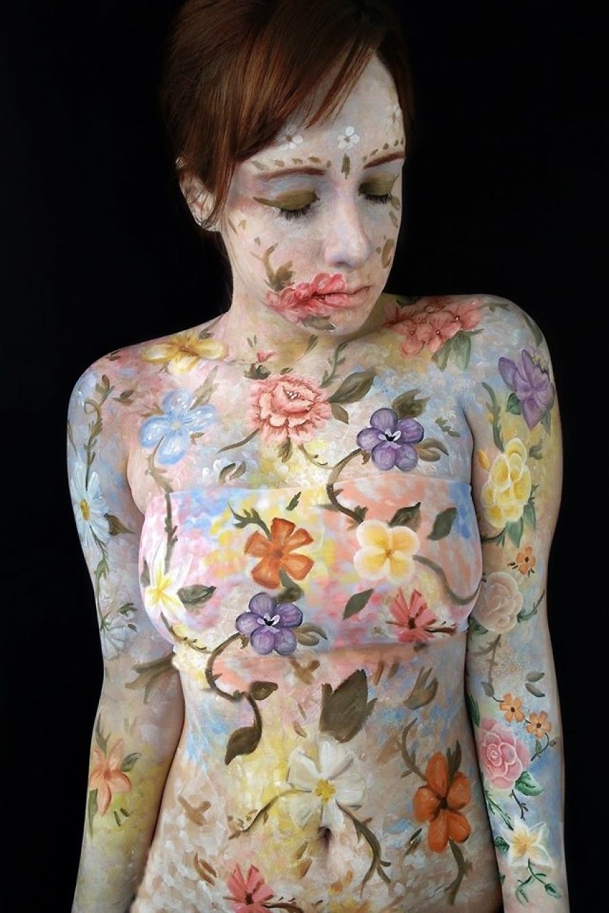 巴西艺术家创作精美人体彩绘