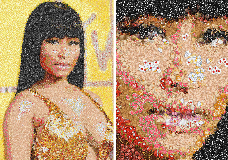 百万Emoji表情符号拼出名人肖像