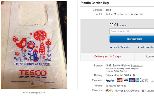 英新规引发“血案”，eBay惊现1000英镑塑料袋