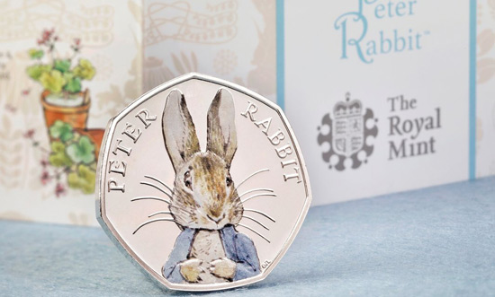 彼得兔成首位登上英国钱币的儿童文学主角