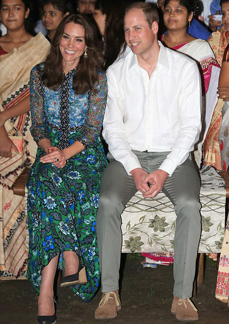 去印度就这么穿：凯特王妃印度行民俗裙件件美呆（组图）