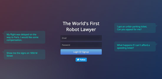 英国19岁程序员发明世界上第一个机器人律师