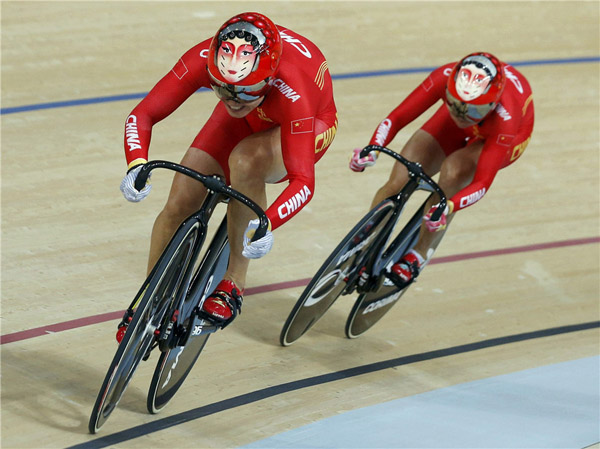 奥运赛况：自行车首金 女子双桨有突破