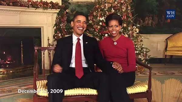 奥巴马夫妇2016圣诞演讲