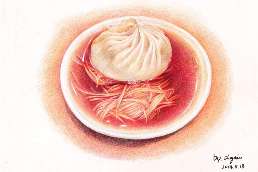 让人垂涎欲滴的中国早餐美食彩绘（组图）
