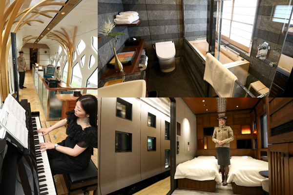 超豪华日本列车：配备米其林星级厨师、实木浴缸和壁炉