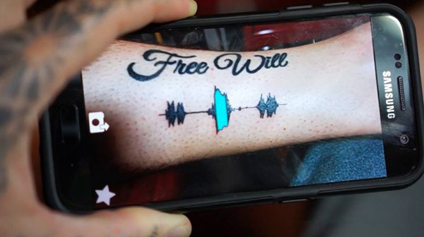 纹身艺术家打造可收听的“声波纹身”