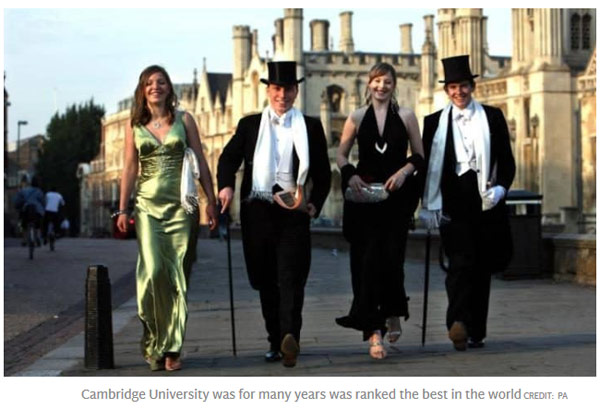 英国大学排名下滑因为招收更多穷学生？
