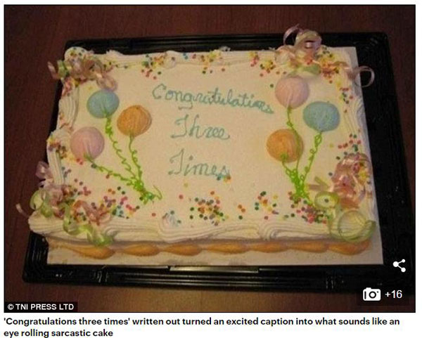 当糕点师把顾客的话一字不差地写到蛋糕上