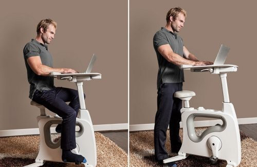 久坐党必备神器：健身单车站立式书桌