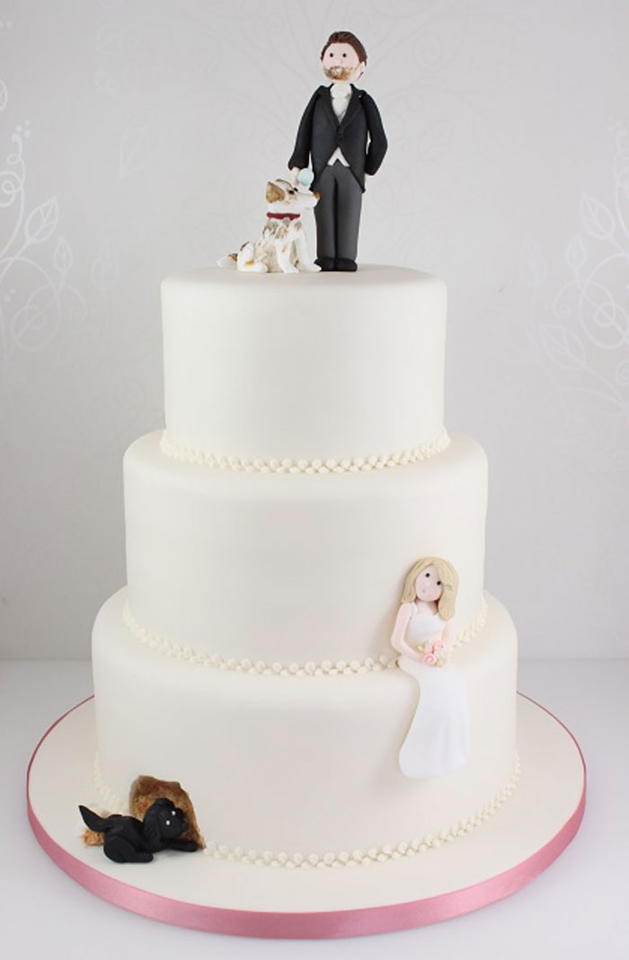 狗年到！看爱狗夫妇的狗狗主题婚礼蛋糕（组图）