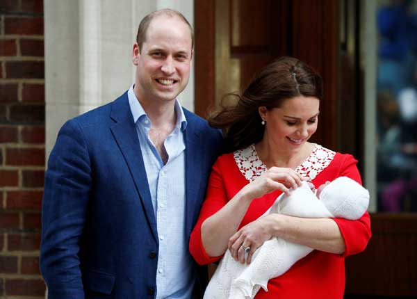 凯特王妃诞下第三个孩子 是个小王子！