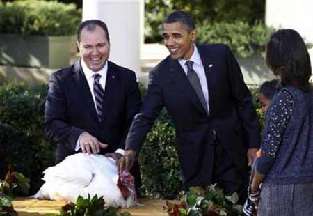 奥巴马感恩节前赦免火鸡