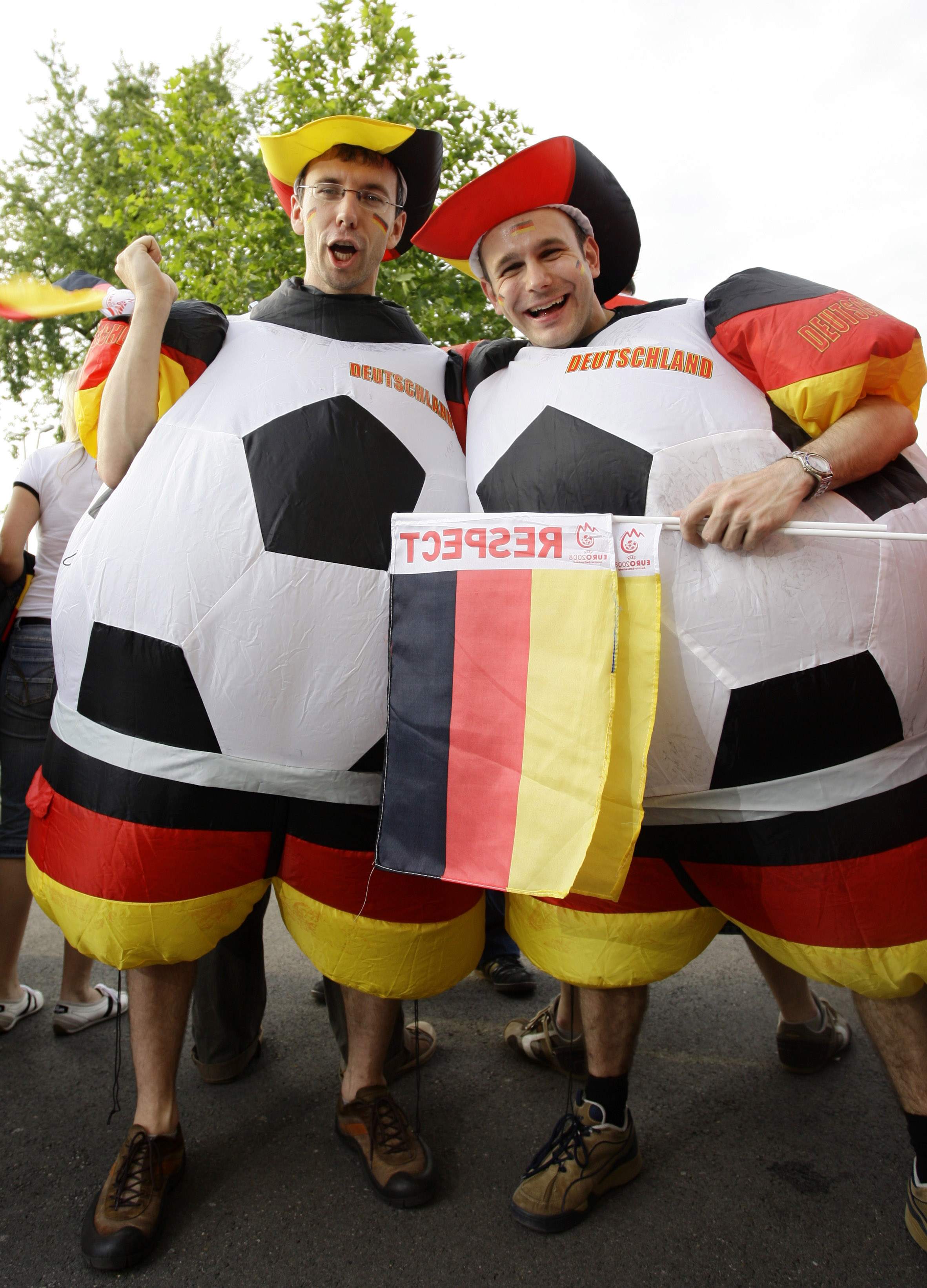 Fans at Euro 2008 soccer match