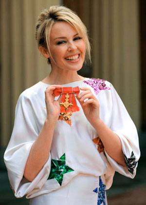 Kylie Minogue rewarded OBE