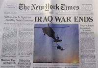 “恶搞版”《纽约时报》称伊战结束