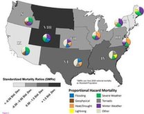 美国发布自然灾害“死亡地图”