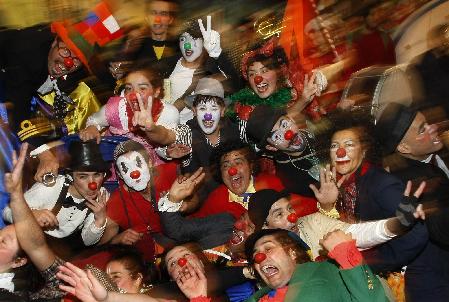 Clown festival in Valparaiso City, Chile