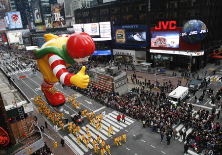 Macy's Thanksgiving day parade in New York
