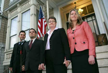 加州同性婚姻诉讼案昨日开庭