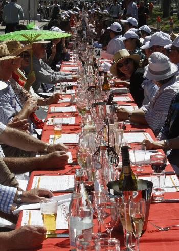 World's Longest Lunch event in Melbourne