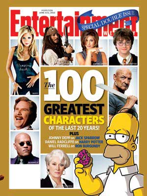 荷马·辛普森获评美国20年来最伟大荧屏形象