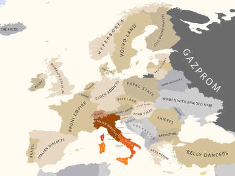 另类欧洲地图 国民形象替国名